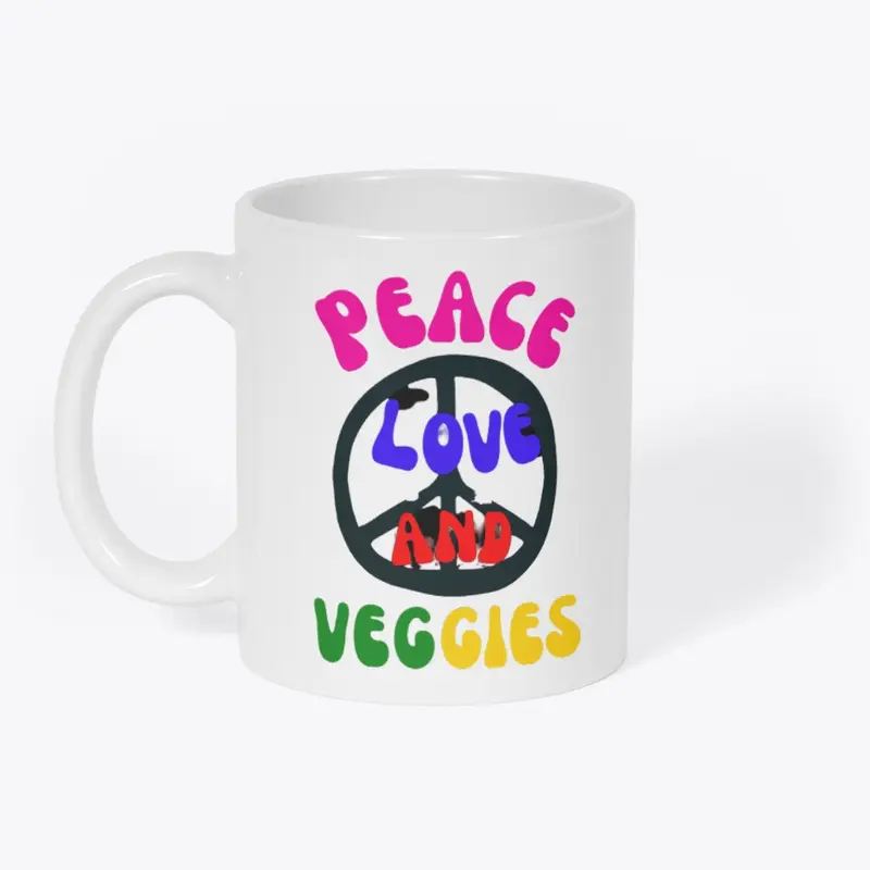 Peace, Love And Veggies Peace Sign Mug 