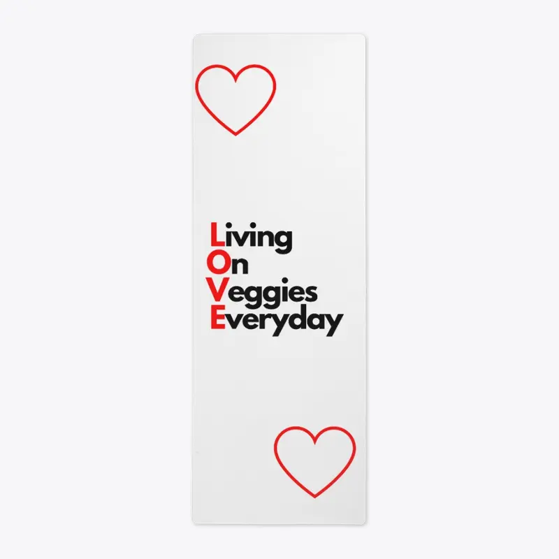 Living On Veggies Everyday Yoga Mat