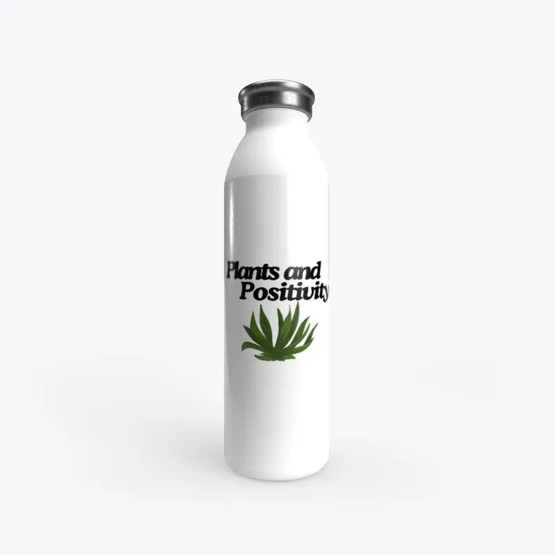 Plants and Positivity Water Bottle